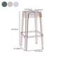 Modern Armless Backless Counter Stool Plastic Milk Tea Shop Bar Stool with Plastic Seat Clearhalo 'Bar Furniture' 'Bar Stools' 'bar_stools' 'furn' 'furn_bar_stools' 'furniture_bar_stools' 'Kitchen & Dining Furniture' 'kitchen&dining_furn' 'kitchen' 'kitchen_furn' Furniture' 4556010