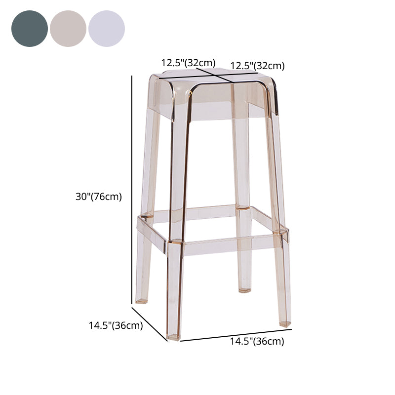 Modern Armless Backless Counter Stool Plastic Milk Tea Shop Bar Stool with Plastic Seat Clearhalo 'Bar Furniture' 'Bar Stools' 'bar_stools' 'furn' 'furn_bar_stools' 'furniture_bar_stools' 'Kitchen & Dining Furniture' 'kitchen&dining_furn' 'kitchen' 'kitchen_furn' Furniture' 4556010