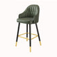 Scandinavia Style Bar-stool Metal Legs Leather Bucket Seat for Kitchen Bar Green 1 Piece Clearhalo 'Bar Furniture' 'Bar Stools' 'bar_stools' 'furn' 'furn_bar_stools' 'furniture_bar_stools' 'Kitchen & Dining Furniture' 'kitchen&dining_furn' 'kitchen' 'kitchen_furn' Furniture' 4556051