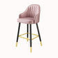 Scandinavia Style Bar-stool Metal Legs Leather Bucket Seat for Kitchen Bar Red 1 Piece Clearhalo 'Bar Furniture' 'Bar Stools' 'bar_stools' 'furn' 'furn_bar_stools' 'furniture_bar_stools' 'Kitchen & Dining Furniture' 'kitchen&dining_furn' 'kitchen' 'kitchen_furn' Furniture' 4556056