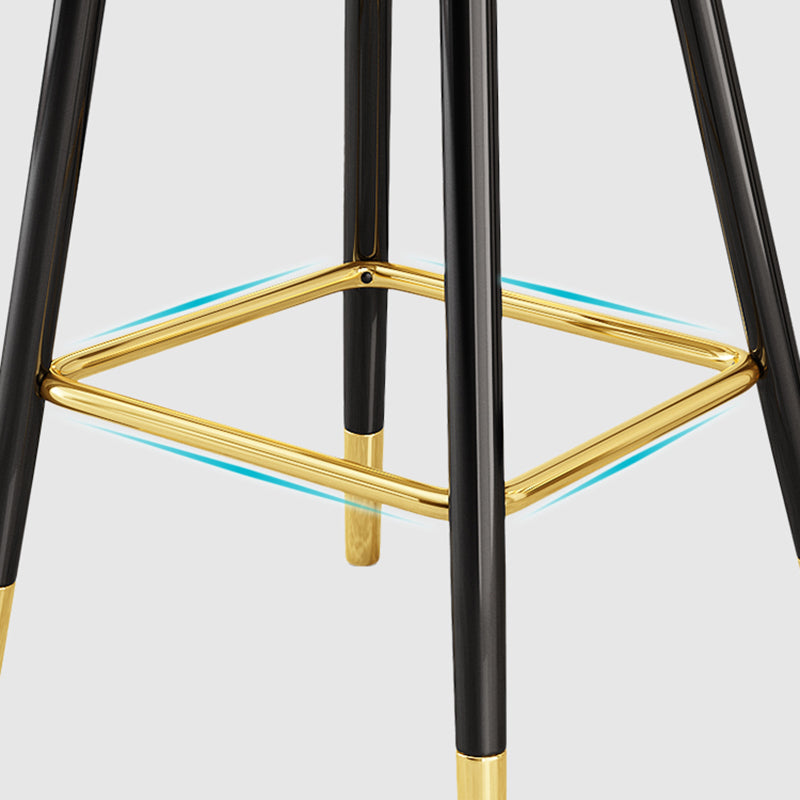 Scandinavia Style Bar-stool Metal Legs Leather Bucket Seat for Kitchen Bar Clearhalo 'Bar Furniture' 'Bar Stools' 'bar_stools' 'furn' 'furn_bar_stools' 'furniture_bar_stools' 'Kitchen & Dining Furniture' 'kitchen&dining_furn' 'kitchen' 'kitchen_furn' Furniture' 4556057