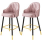 Scandinavia Style Bar-stool Metal Legs Leather Bucket Seat for Kitchen Bar Red 2 Piece Set Clearhalo 'Bar Furniture' 'Bar Stools' 'bar_stools' 'furn' 'furn_bar_stools' 'furniture_bar_stools' 'Kitchen & Dining Furniture' 'kitchen&dining_furn' 'kitchen' 'kitchen_furn' Furniture' 4556058