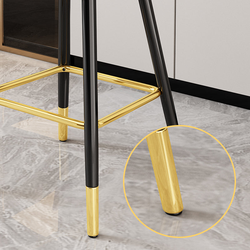 Scandinavia Style Bar-stool Metal Legs Leather Bucket Seat for Kitchen Bar Clearhalo 'Bar Furniture' 'Bar Stools' 'bar_stools' 'furn' 'furn_bar_stools' 'furniture_bar_stools' 'Kitchen & Dining Furniture' 'kitchen&dining_furn' 'kitchen' 'kitchen_furn' Furniture' 4556059