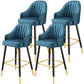 Scandinavia Style Bar-stool Metal Legs Leather Bucket Seat for Kitchen Bar Royal Blue 4 Piece Set Clearhalo 'Bar Furniture' 'Bar Stools' 'bar_stools' 'furn' 'furn_bar_stools' 'furniture_bar_stools' 'Kitchen & Dining Furniture' 'kitchen&dining_furn' 'kitchen' 'kitchen_furn' Furniture' 4556060