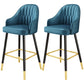 Scandinavia Style Bar-stool Metal Legs Leather Bucket Seat for Kitchen Bar Royal Blue 2 Piece Set Clearhalo 'Bar Furniture' 'Bar Stools' 'bar_stools' 'furn' 'furn_bar_stools' 'furniture_bar_stools' 'Kitchen & Dining Furniture' 'kitchen&dining_furn' 'kitchen' 'kitchen_furn' Furniture' 4556064