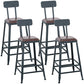Modern Style Metal Bar Stool with Footrest and Low Back Bistro Simple Bar Stool 4 Piece Set Counter Stool(26"H) Clearhalo 'Bar Furniture' 'Bar Stools' 'bar_stools' 'furn' 'furn_bar_stools' 'furniture_bar_stools' 'Kitchen & Dining Furniture' 'kitchen&dining_furn' 'kitchen' 'kitchen_furn' Furniture' 4556075