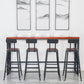 Modern Style Metal Bar Stool with Footrest and Low Back Bistro Simple Bar Stool Clearhalo 'Bar Furniture' 'Bar Stools' 'bar_stools' 'furn' 'furn_bar_stools' 'furniture_bar_stools' 'Kitchen & Dining Furniture' 'kitchen&dining_furn' 'kitchen' 'kitchen_furn' Furniture' 4556077