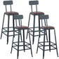 Modern Style Metal Bar Stool with Footrest and Low Back Bistro Simple Bar Stool 4 Piece Set Bar Stool(30"H) Clearhalo 'Bar Furniture' 'Bar Stools' 'bar_stools' 'furn' 'furn_bar_stools' 'furniture_bar_stools' 'Kitchen & Dining Furniture' 'kitchen&dining_furn' 'kitchen' 'kitchen_furn' Furniture' 4556080