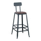 Modern Style Metal Bar Stool with Footrest and Low Back Bistro Simple Bar Stool 1 Piece Bar Stool(30"H) Clearhalo 'Bar Furniture' 'Bar Stools' 'bar_stools' 'furn' 'furn_bar_stools' 'furniture_bar_stools' 'Kitchen & Dining Furniture' 'kitchen&dining_furn' 'kitchen' 'kitchen_furn' Furniture' 4556082
