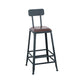 Modern Style Metal Bar Stool with Footrest and Low Back Bistro Simple Bar Stool Clearhalo 'Bar Furniture' 'Bar Stools' 'bar_stools' 'furn' 'furn_bar_stools' 'furniture_bar_stools' 'Kitchen & Dining Furniture' 'kitchen&dining_furn' 'kitchen' 'kitchen_furn' Furniture' 4556083