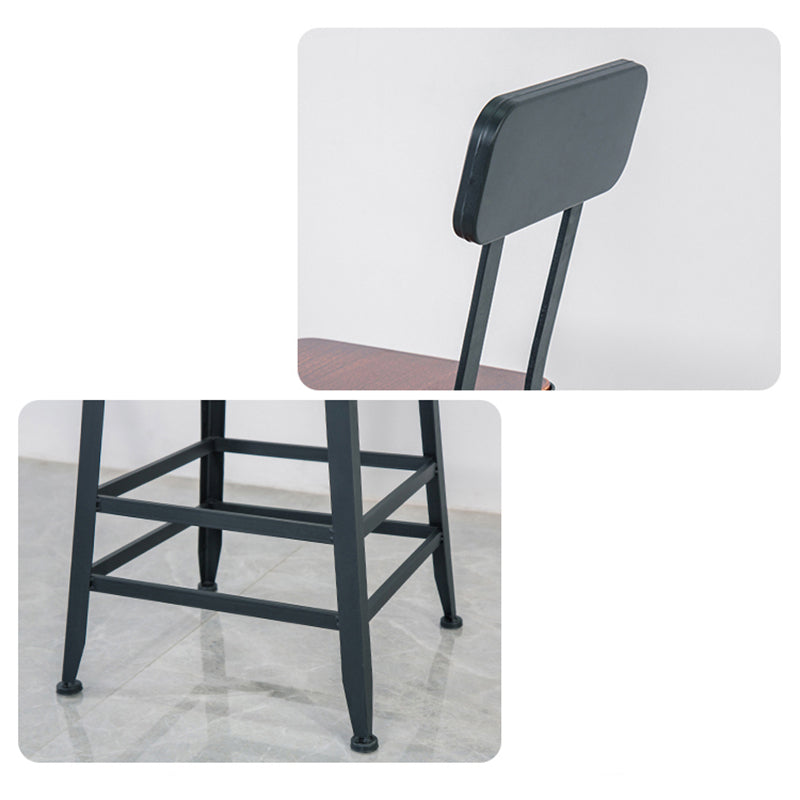 Modern Style Metal Bar Stool with Footrest and Low Back Bistro Simple Bar Stool Clearhalo 'Bar Furniture' 'Bar Stools' 'bar_stools' 'furn' 'furn_bar_stools' 'furniture_bar_stools' 'Kitchen & Dining Furniture' 'kitchen&dining_furn' 'kitchen' 'kitchen_furn' Furniture' 4556086