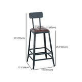 Modern Style Metal Bar Stool with Footrest and Low Back Bistro Simple Bar Stool Clearhalo 'Bar Furniture' 'Bar Stools' 'bar_stools' 'furn' 'furn_bar_stools' 'furniture_bar_stools' 'Kitchen & Dining Furniture' 'kitchen&dining_furn' 'kitchen' 'kitchen_furn' Furniture' 4556090