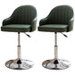 Modern Adjustable Rotatable Counter Stool Steel Cashier Bar Stool with Leather Cushion Blackish Green 2 Piece Set Short Stool(22"H) Clearhalo 'Bar Furniture' 'Bar Stools' 'bar_stools' 'furn' 'furn_bar_stools' 'furniture_bar_stools' 'Kitchen & Dining Furniture' 'kitchen&dining_furn' 'kitchen' 'kitchen_furn' Furniture' 4556096