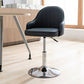 Modern Adjustable Rotatable Counter Stool Steel Cashier Bar Stool with Leather Cushion Black 1 Piece Short Stool(22"H) Clearhalo 'Bar Furniture' 'Bar Stools' 'bar_stools' 'furn' 'furn_bar_stools' 'furniture_bar_stools' 'Kitchen & Dining Furniture' 'kitchen&dining_furn' 'kitchen' 'kitchen_furn' Furniture' 4556107