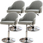 Modern Adjustable Rotatable Counter Stool Steel Cashier Bar Stool with Leather Cushion Smoke Gray 4 Piece Set Short Stool(22"H) Clearhalo 'Bar Furniture' 'Bar Stools' 'bar_stools' 'furn' 'furn_bar_stools' 'furniture_bar_stools' 'Kitchen & Dining Furniture' 'kitchen&dining_furn' 'kitchen' 'kitchen_furn' Furniture' 4556118