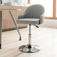 Modern Adjustable Rotatable Counter Stool Steel Cashier Bar Stool with Leather Cushion Smoke Gray 1 Piece Short Stool(22"H) Clearhalo 'Bar Furniture' 'Bar Stools' 'bar_stools' 'furn' 'furn_bar_stools' 'furniture_bar_stools' 'Kitchen & Dining Furniture' 'kitchen&dining_furn' 'kitchen' 'kitchen_furn' Furniture' 4556119
