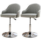 Modern Adjustable Rotatable Counter Stool Steel Cashier Bar Stool with Leather Cushion Smoke Gray 2 Piece Set Short Stool(22"H) Clearhalo 'Bar Furniture' 'Bar Stools' 'bar_stools' 'furn' 'furn_bar_stools' 'furniture_bar_stools' 'Kitchen & Dining Furniture' 'kitchen&dining_furn' 'kitchen' 'kitchen_furn' Furniture' 4556120
