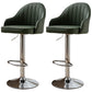 Modern Adjustable Rotatable Counter Stool Steel Cashier Bar Stool with Leather Cushion Blackish Green 2 Piece Set Bar Stool(31"H) Clearhalo 'Bar Furniture' 'Bar Stools' 'bar_stools' 'furn' 'furn_bar_stools' 'furniture_bar_stools' 'Kitchen & Dining Furniture' 'kitchen&dining_furn' 'kitchen' 'kitchen_furn' Furniture' 4556126