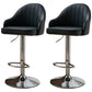 Modern Adjustable Rotatable Counter Stool Steel Cashier Bar Stool with Leather Cushion Black 2 Piece Set Bar Stool(31"H) Clearhalo 'Bar Furniture' 'Bar Stools' 'bar_stools' 'furn' 'furn_bar_stools' 'furniture_bar_stools' 'Kitchen & Dining Furniture' 'kitchen&dining_furn' 'kitchen' 'kitchen_furn' Furniture' 4556135