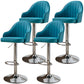 Modern Adjustable Rotatable Counter Stool Steel Cashier Bar Stool with Leather Cushion Lake Blue 4 Piece Set Bar Stool(31"H) Clearhalo 'Bar Furniture' 'Bar Stools' 'bar_stools' 'furn' 'furn_bar_stools' 'furniture_bar_stools' 'Kitchen & Dining Furniture' 'kitchen&dining_furn' 'kitchen' 'kitchen_furn' Furniture' 4556136