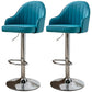 Modern Adjustable Rotatable Counter Stool Steel Cashier Bar Stool with Leather Cushion Lake Blue 2 Piece Set Bar Stool(31"H) Clearhalo 'Bar Furniture' 'Bar Stools' 'bar_stools' 'furn' 'furn_bar_stools' 'furniture_bar_stools' 'Kitchen & Dining Furniture' 'kitchen&dining_furn' 'kitchen' 'kitchen_furn' Furniture' 4556138