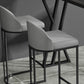 Modern Marble Pub Table with Rectangle Table Top Black Double Pedestal Table - 42" H Clearhalo 'Bar Furniture' 'Bar Tables' 'bar_tables' 'furn' 'furn_bar_tables' 'Furniture' 'furniture_bar_tables' 'Kitchen & Dining Furniture' 4556194