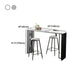 Modern Marble Table with Rectangle Table Top Black Sled Table - 42" H Clearhalo 'Bar Furniture' 'Bar Tables' 'bar_tables' 'furn' 'furn_bar_tables' 'Furniture' 'furniture_bar_tables' 'Kitchen & Dining Furniture' 4556216