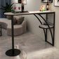 Modern White Marble Bar Table with Specialty Table Top Black Pedestal Table - 42" H White Without Chairs Clearhalo 'Bar Furniture' 'Bar Tables' 'bar_tables' 'furn' 'furn_bar_tables' 'Furniture' 'furniture_bar_tables' 'Kitchen & Dining Furniture' 4556222
