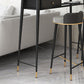 Industrial Marble Pub Table with Rectangle Table Top Legs Table - 41.3" H Clearhalo 'Bar Furniture' 'Bar Tables' 'bar_tables' 'furn' 'furn_bar_tables' 'Furniture' 'furniture_bar_tables' 'Kitchen & Dining Furniture' 4556255