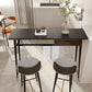 Industrial Marble Pub Table with Rectangle Table Top Legs Table - 41.3" H Clearhalo 'Bar Furniture' 'Bar Tables' 'bar_tables' 'furn' 'furn_bar_tables' 'Furniture' 'furniture_bar_tables' 'Kitchen & Dining Furniture' 4556259