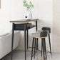 Industrial Marble Pub Table with Rectangle Table Top Legs Table - 41.3" H Clearhalo 'Bar Furniture' 'Bar Tables' 'bar_tables' 'furn' 'furn_bar_tables' 'Furniture' 'furniture_bar_tables' 'Kitchen & Dining Furniture' 4556261