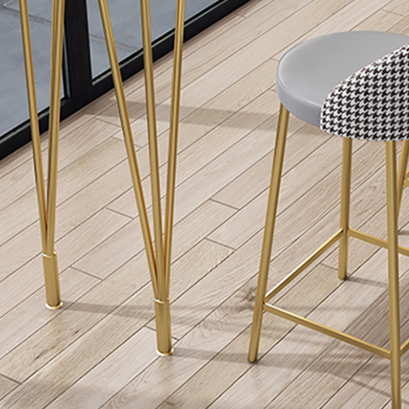 Modern Marble Bar Table with Rectangle Table Top Legs Table - 41.3" H Clearhalo 'Bar Furniture' 'Bar Tables' 'bar_tables' 'furn' 'furn_bar_tables' 'Furniture' 'furniture_bar_tables' 'Kitchen & Dining Furniture' 4556273