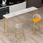 Modern Marble Bar Table with Rectangle Table Top Legs Table - 41.3" H Clearhalo 'Bar Furniture' 'Bar Tables' 'bar_tables' 'furn' 'furn_bar_tables' 'Furniture' 'furniture_bar_tables' 'Kitchen & Dining Furniture' 4556275