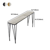 Modern Marble Bar Table with Rectangle Table Top Legs Table - 41.3" H Clearhalo 'Bar Furniture' 'Bar Tables' 'bar_tables' 'furn' 'furn_bar_tables' 'Furniture' 'furniture_bar_tables' 'Kitchen & Dining Furniture' 4556278