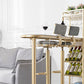 Glam Marble Bar Table with Specialty Table Top Double Pedestal Table - 41.3" H Clearhalo 'Bar Furniture' 'Bar Tables' 'bar_tables' 'furn' 'furn_bar_tables' 'Furniture' 'furniture_bar_tables' 'Kitchen & Dining Furniture' 4556302
