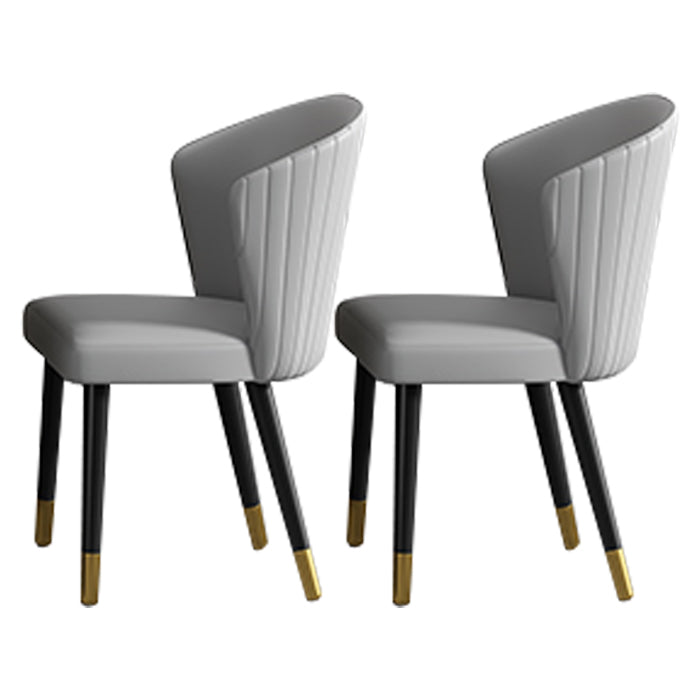 Scandinavian Style 1/2/5/7 Rectangle Dining Room Table Set for Home 2 Grey Chairs Clearhalo 'Dining Room Sets' 'Dining Tables & Seating' 'dining_room_set' 'furn' 'furn_dining_room_set' 'Furniture' 'furniture_dining_room_set' 'Kitchen & Dining Furniture' 'kitchen&dining_furn' 'kitchen' 4556323