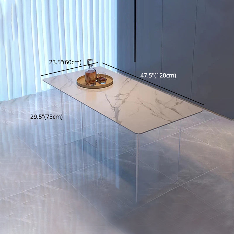 Contemporary 1/2/7 Pieces Furniture Acrylic Dining Room Table with Chairs for Kitchen Clearhalo 'Dining Room Sets' 'Dining Tables & Seating' 'dining_room_set' 'furn' 'furn_dining_room_set' 'Furniture' 'furniture_dining_room_set' 'Kitchen & Dining Furniture' 'kitchen&dining_furn' 'kitchen' 4556347