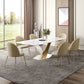 Glam 1/2/5/6/7 Pieces Table and Chair Set Sintered Stone Dining Table Set Clearhalo 'Dining Room Sets' 'Dining Tables & Seating' 'dining_room_set' 'furn' 'furn_dining_room_set' 'Furniture' 'furniture_dining_room_set' 'Kitchen & Dining Furniture' 'kitchen&dining_furn' 'kitchen' 4556359