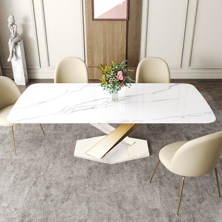 Glam 1/2/5/6/7 Pieces Table and Chair Set Sintered Stone Dining Table Set Clearhalo 'Dining Room Sets' 'Dining Tables & Seating' 'dining_room_set' 'furn' 'furn_dining_room_set' 'Furniture' 'furniture_dining_room_set' 'Kitchen & Dining Furniture' 'kitchen&dining_furn' 'kitchen' 4556364