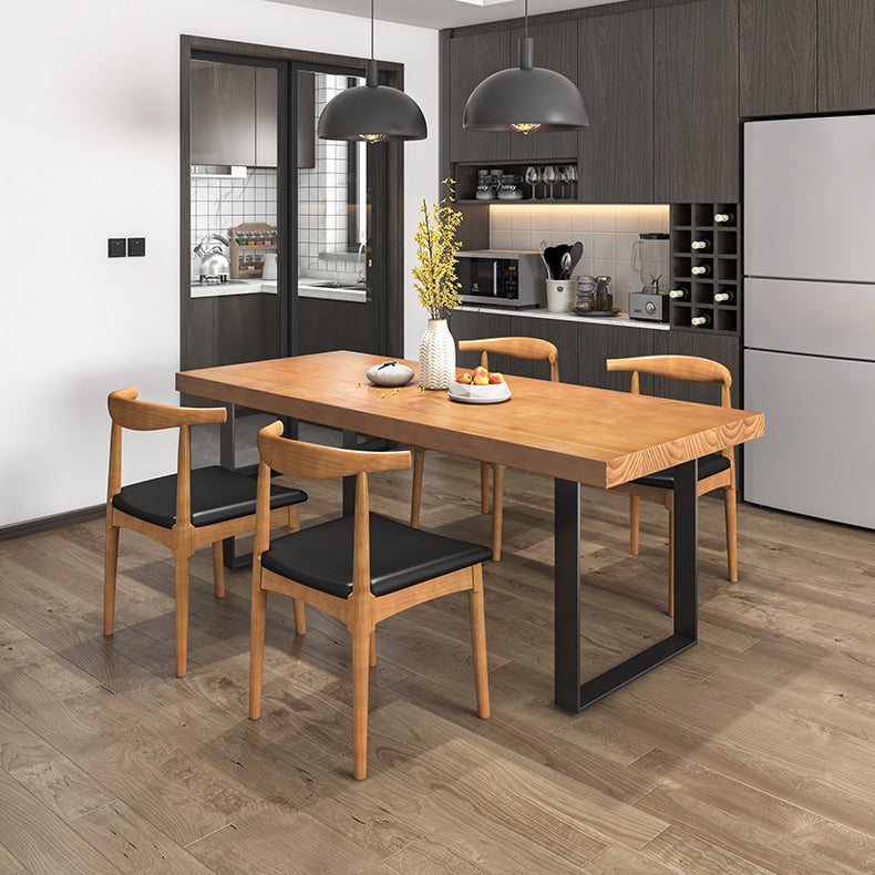 Industrial 1/2/3/5/7 Pieces Dining Table with Chairs Solid Wood Dinette Set 5 Pieces: Table, 4 Chairs Clearhalo 'Dining Room Sets' 'Dining Tables & Seating' 'dining_room_set' 'furn' 'furn_dining_room_set' 'Furniture' 'furniture_dining_room_set' 'Kitchen & Dining Furniture' 'kitchen&dining_furn' 'kitchen' 4556396