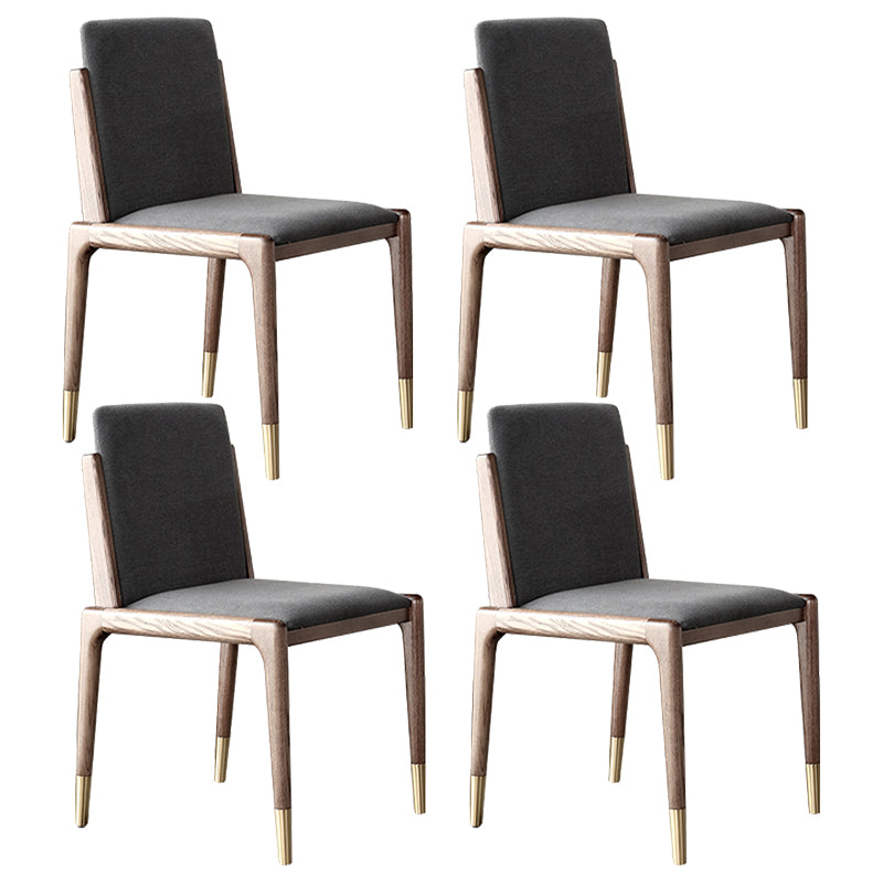 Contemporary Style 1/3/4/5 Pieces Furniture Rectangle Solid Wood Dining Table Set for Home 4 Grey Chairs Clearhalo 'Dining Room Sets' 'Dining Tables & Seating' 'dining_room_set' 'furn' 'furn_dining_room_set' 'Furniture' 'furniture_dining_room_set' 'Kitchen & Dining Furniture' 'kitchen&dining_furn' 'kitchen' 4556416