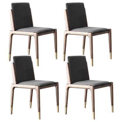 Contemporary Style 1/3/4/5 Pieces Furniture Rectangle Solid Wood Dining Table Set for Home 4 Grey Chairs Clearhalo 'Dining Room Sets' 'Dining Tables & Seating' 'dining_room_set' 'furn' 'furn_dining_room_set' 'Furniture' 'furniture_dining_room_set' 'Kitchen & Dining Furniture' 'kitchen&dining_furn' 'kitchen' 4556416