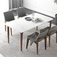 Contemporary Style 1/4/5 Pieces Dining Set Rectangle Sintered Stone Dining Table Set 5 Pieces: Table, 4 Chairs Clearhalo 'Dining Room Sets' 'Dining Tables & Seating' 'dining_room_set' 'furn' 'furn_dining_room_set' 'Furniture' 'furniture_dining_room_set' 'Kitchen & Dining Furniture' 'kitchen&dining_furn' 'kitchen' 4556432