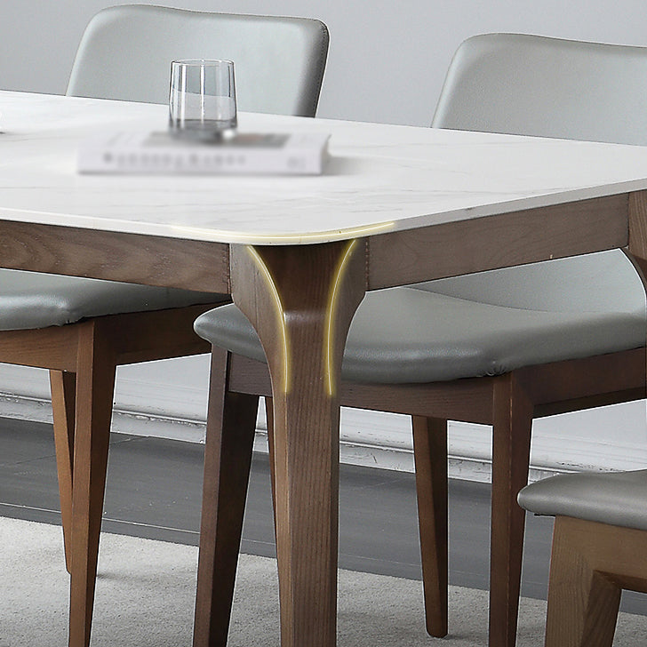 Contemporary Style 1/4/5 Pieces Dining Set Rectangle Sintered Stone Dining Table Set Clearhalo 'Dining Room Sets' 'Dining Tables & Seating' 'dining_room_set' 'furn' 'furn_dining_room_set' 'Furniture' 'furniture_dining_room_set' 'Kitchen & Dining Furniture' 'kitchen&dining_furn' 'kitchen' 4556440