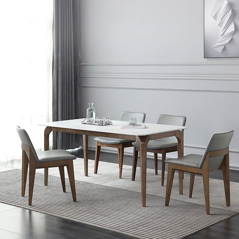 Contemporary Style 1/4/5 Pieces Dining Set Rectangle Sintered Stone Dining Table Set Clearhalo 'Dining Room Sets' 'Dining Tables & Seating' 'dining_room_set' 'furn' 'furn_dining_room_set' 'Furniture' 'furniture_dining_room_set' 'Kitchen & Dining Furniture' 'kitchen&dining_furn' 'kitchen' 4556444