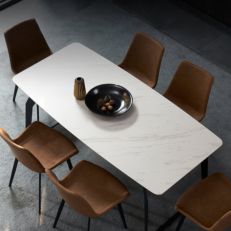 Modern 1/4/5/6/7 Pieces Furniture White Rectangle Sintered Stone Dining Room Set Clearhalo 'Dining Room Sets' 'Dining Tables & Seating' 'dining_room_set' 'furn' 'furn_dining_room_set' 'Furniture' 'furniture_dining_room_set' 'Kitchen & Dining Furniture' 'kitchen&dining_furn' 'kitchen' 4556457