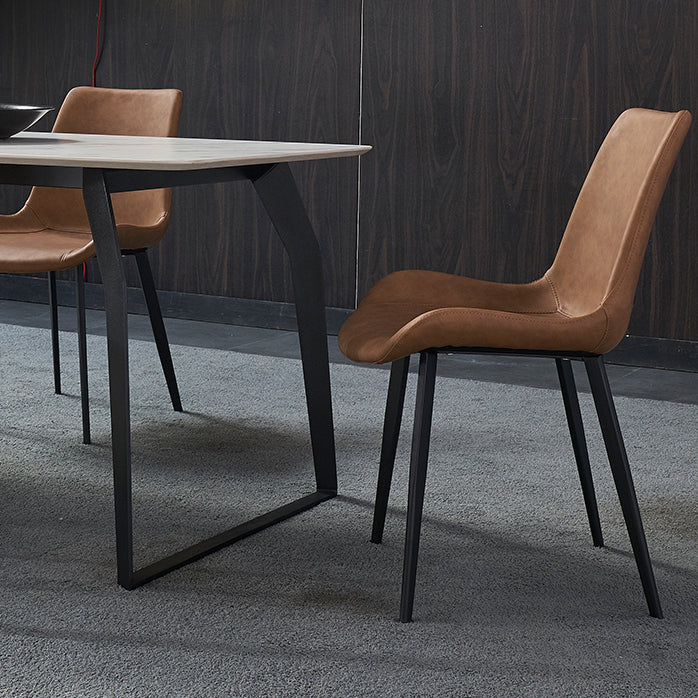 Modern 1/4/5/6/7 Pieces Furniture White Rectangle Sintered Stone Dining Room Set Clearhalo 'Dining Room Sets' 'Dining Tables & Seating' 'dining_room_set' 'furn' 'furn_dining_room_set' 'Furniture' 'furniture_dining_room_set' 'Kitchen & Dining Furniture' 'kitchen&dining_furn' 'kitchen' 4556463