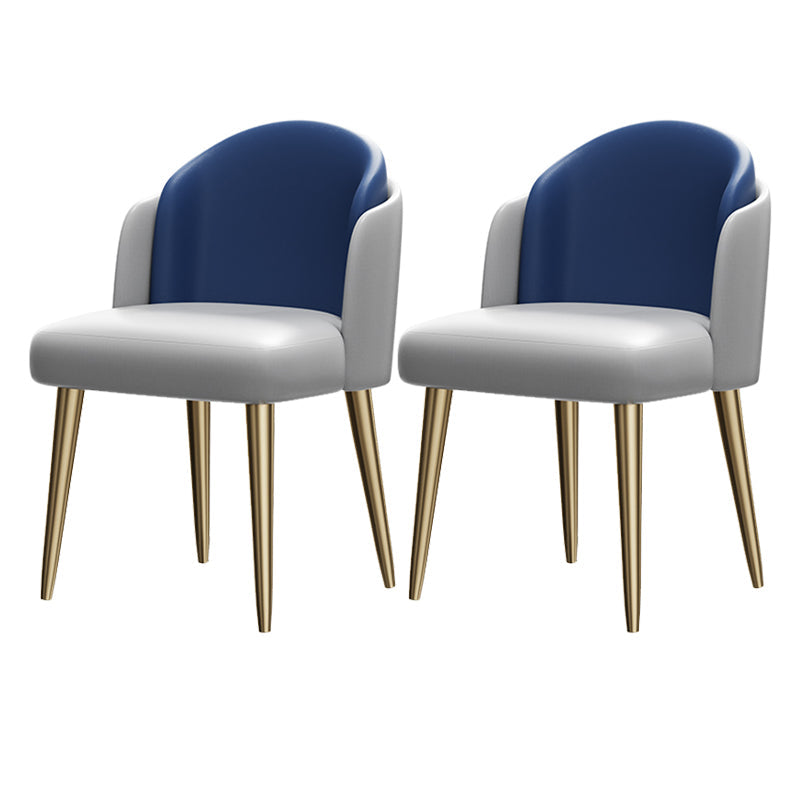 Nordic Style 1/2/5/7 Pieces Dinette Set White Sintered Stone Top Dining Table Set 2 Blue Chairs Clearhalo 'Dining Room Sets' 'Dining Tables & Seating' 'dining_room_set' 'furn' 'furn_dining_room_set' 'Furniture' 'furniture_dining_room_set' 'Kitchen & Dining Furniture' 'kitchen&dining_furn' 'kitchen' 4556474