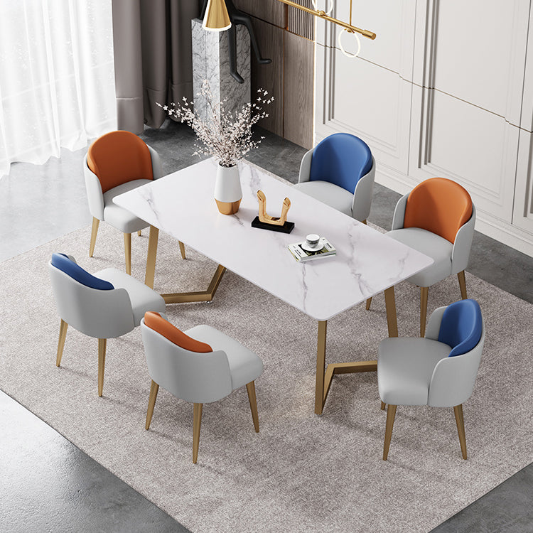 Nordic Style 1/2/5/7 Pieces Dinette Set White Sintered Stone Top Dining Table Set Clearhalo 'Dining Room Sets' 'Dining Tables & Seating' 'dining_room_set' 'furn' 'furn_dining_room_set' 'Furniture' 'furniture_dining_room_set' 'Kitchen & Dining Furniture' 'kitchen&dining_furn' 'kitchen' 4556475
