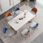 Nordic Style 1/2/5/7 Pieces Dinette Set White Sintered Stone Top Dining Table Set Clearhalo 'Dining Room Sets' 'Dining Tables & Seating' 'dining_room_set' 'furn' 'furn_dining_room_set' 'Furniture' 'furniture_dining_room_set' 'Kitchen & Dining Furniture' 'kitchen&dining_furn' 'kitchen' 4556483